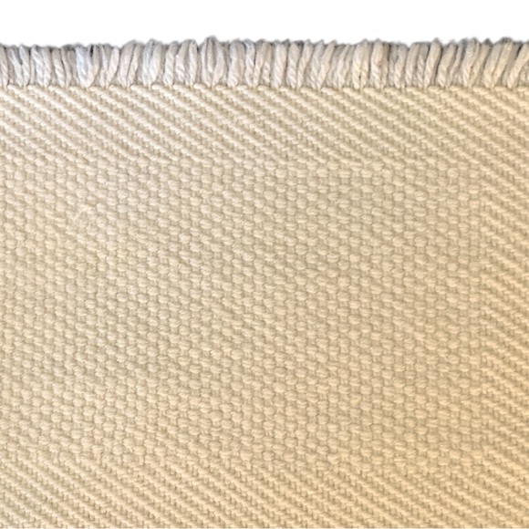 💯% Wool Sustainable Eco Handcrafted BasketWeave Frayed Table Placemats Set of 5 - Picture 3 of 5